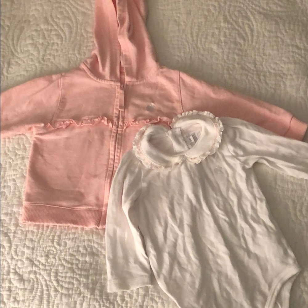 Baby cottons onesie and zip up